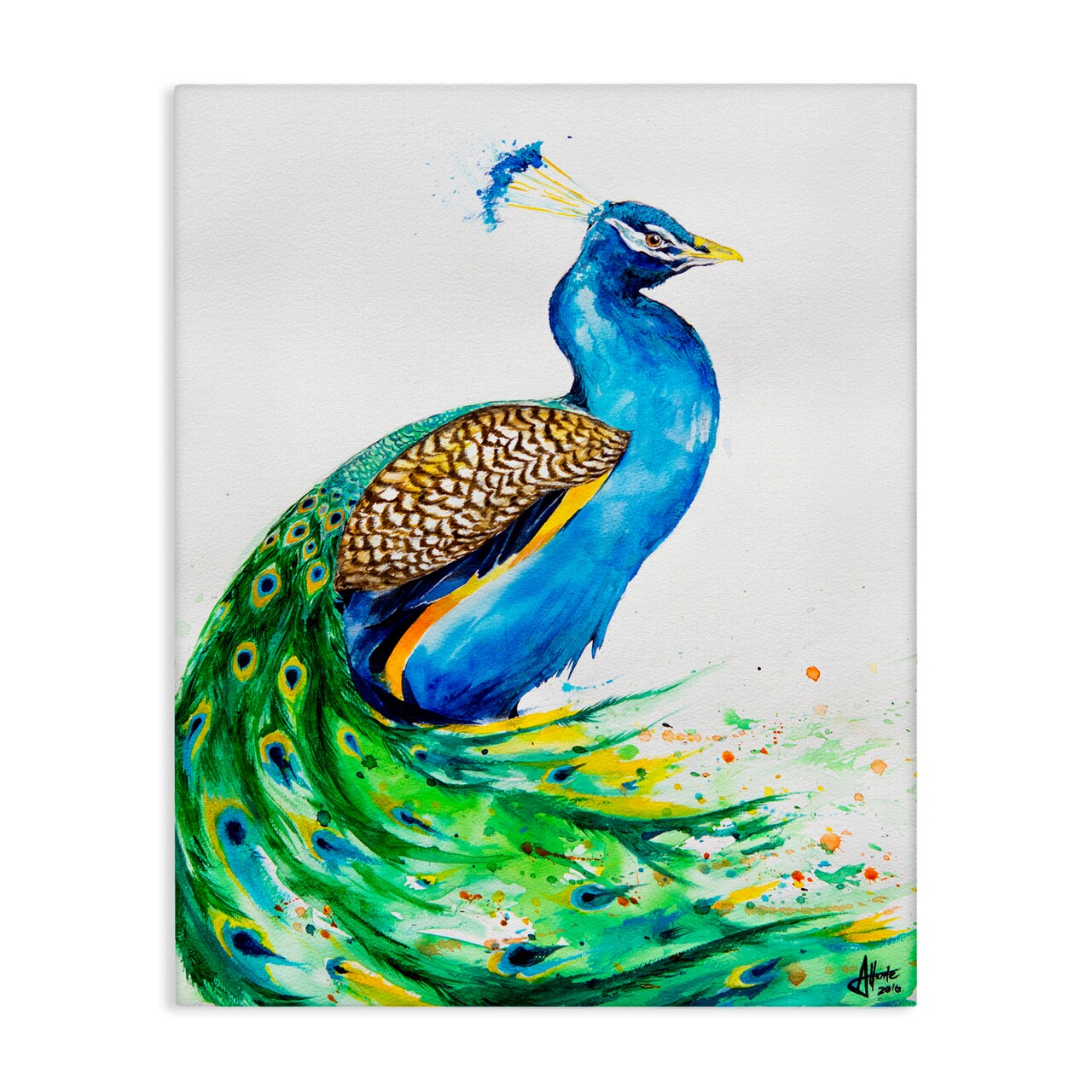 Stupell Industries Aphrodite Peacock Portrait Canvas, design by Marc Allante